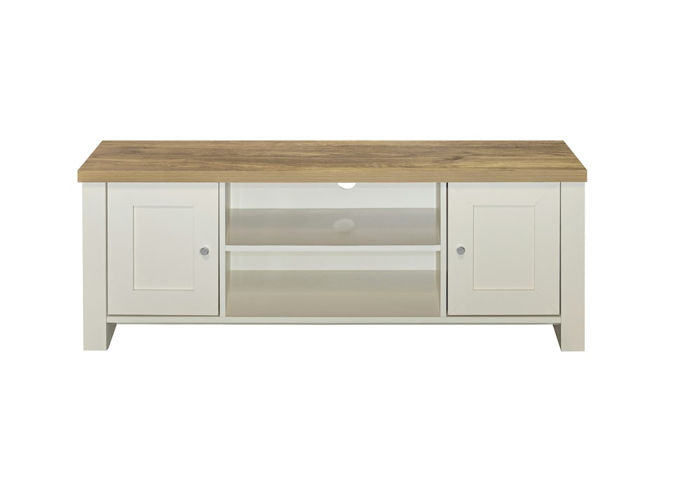 image 1 of Highgate Large TV Unit Cream Oak