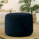 image 2 of icon Milano Velvet Bean Bag Pouffe Midnight Blue Large Velvet Footstools Blue
