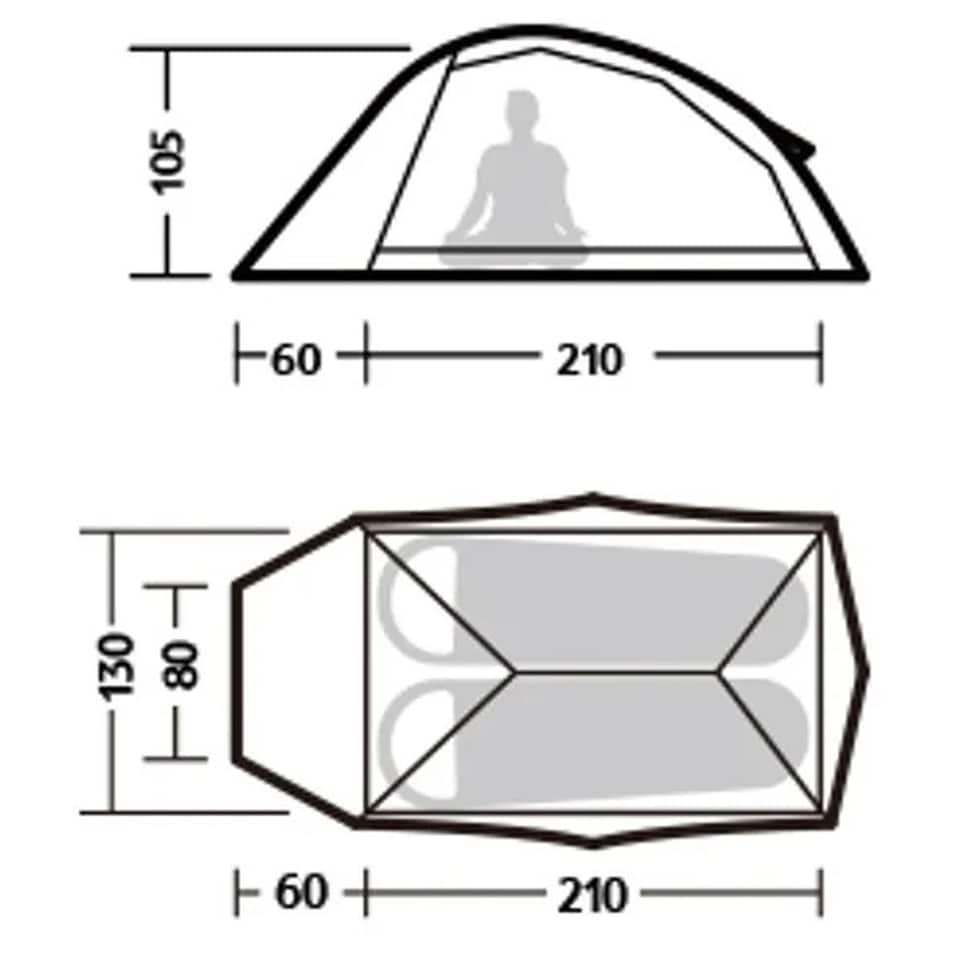 image 1 of Cloud Up BASE Series 2 Person Tent | Green | Green