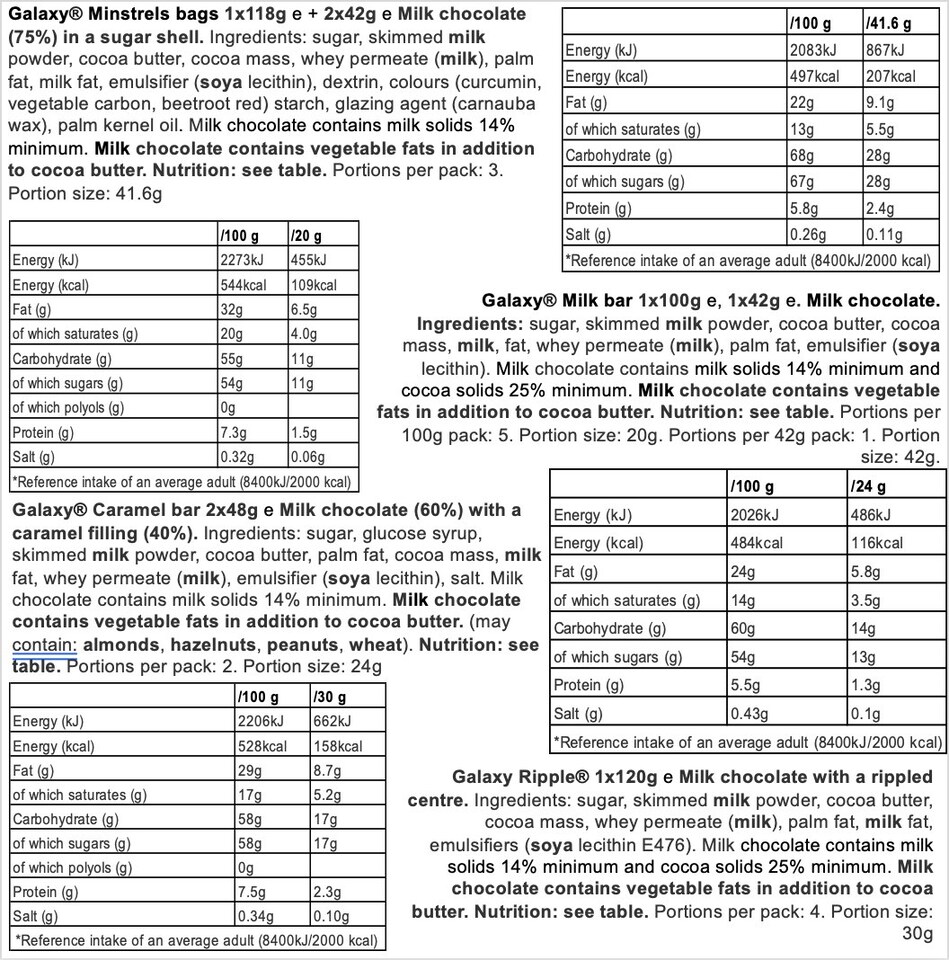 image 1 of Galaxy Variety Chocolate Hamper Gift Box