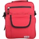 image 4 of Lorenz Canvas Style Multi-Functional Shoulder Cross Body Small Messenger Travel Work Utility Bag | Red | Red