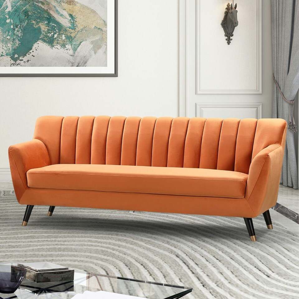 image 1 of Morgan 3 Seat Sofa Orange