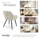 image 7 of Chair Marilyn - velvet look, quilted, continuous backrest, slim steel legs - per piece Cream | Cream/Black