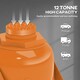image 4 of HOMCOM 12 Tonne Hydraulic Bottle Jack with 19-37 cm Lifting Range, Heavy Duty Portable Compact Car Jack Lift with Saddle and 3 Section Handle for Pickup, Truck, Auto Repair Maintenance, Orange