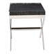 image 4 of Interiors by Premier Black Top End Table With Cross Base Black