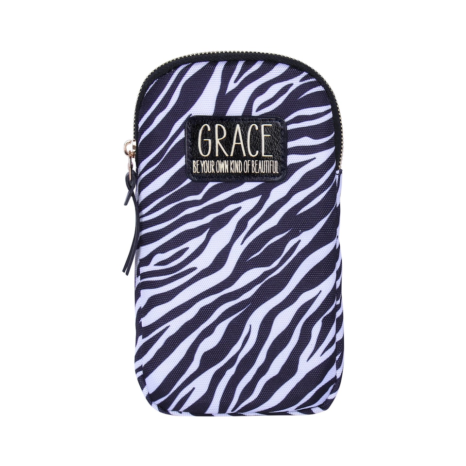 image 1 of Pre-personalised Phone Bag With Strap - Grace - Over 70 Titles Available
