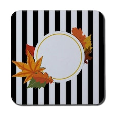 Black Stripes, Autumn Leaves (Coaster)