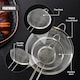 image 6 of GEEZY Fine Mesh Sieve Set of 3 Stainless Steel Strainers for Kitchen Baking Cooking