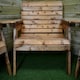 image 4 of Hand Made 4 Seater Chunky Rustic Wooden Garden Furniture Multi Set