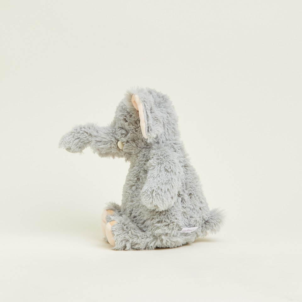 image 1 of Warmies Plush Elephant Microwavable Weighted Teddy with French Lavender Scent, Hot or Cold for Cool Relaxation and Warm Relief