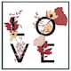 image 1 of Love typography (Picture Frame) Grey | M