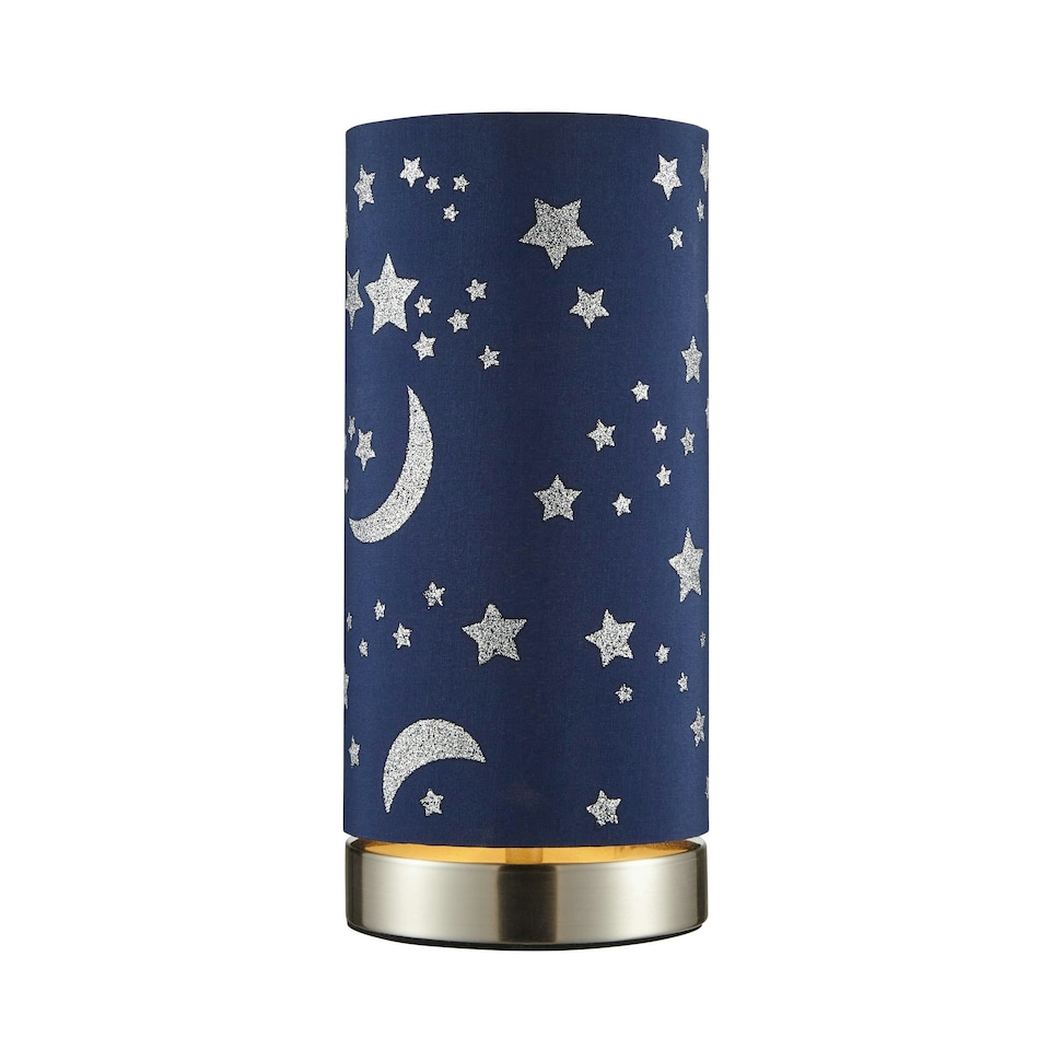 image 1 of BHS Glow Kid's LED Moon and Stars Table Lamp, Silver Grey | Silver