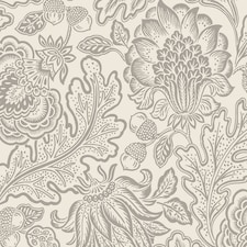 Belgravia Fernhurst Floral Trail Wallpaper - Silver - 10m x 53cm | Silver