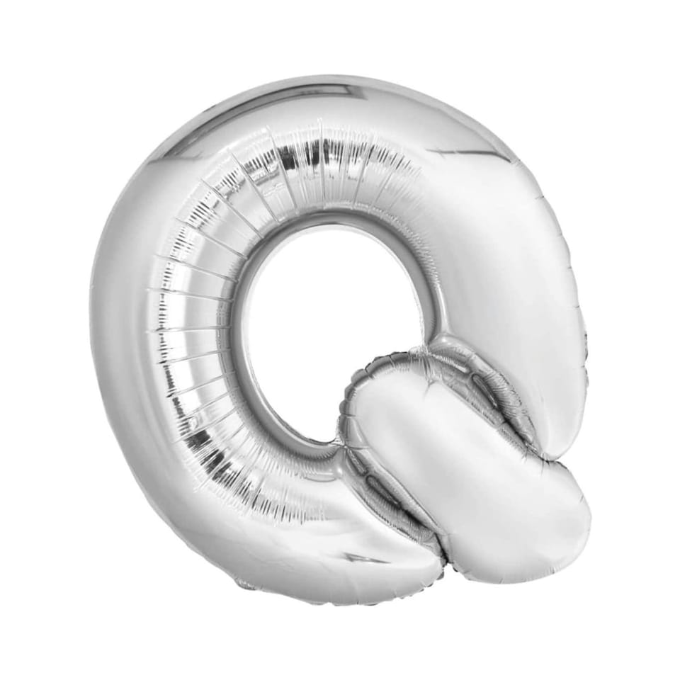 Unique Party Q Giant Foil Balloon - Silver - One Size