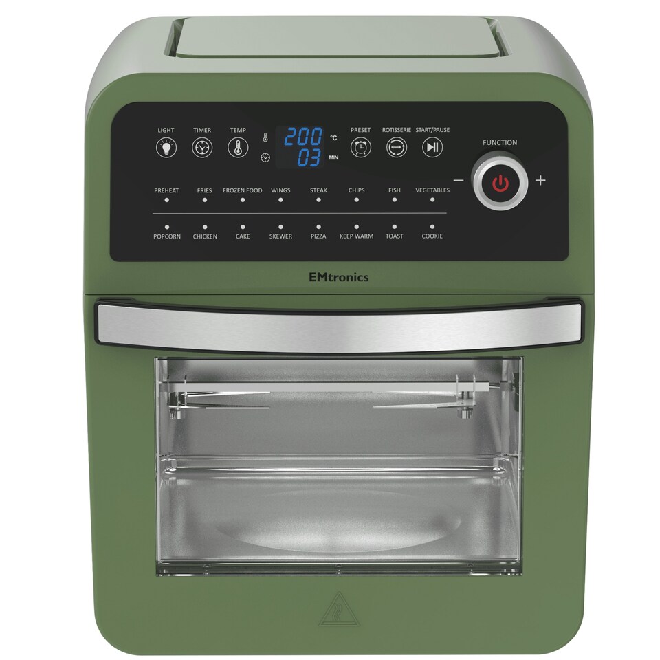 image 1 of EMtronics 12L Digital Air Fryer Oven Combi - Sage Green