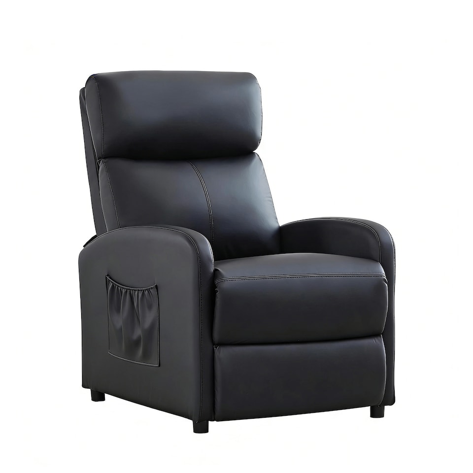 image 1 of MCC Direct Push Back Chair Faux Leather Reclining Pushback Armchair Sofa