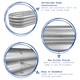 image 2 of Harbour Housewares Rounded Galvanised Steel Raised Garden Beds - 120cm x 60cm - Silver - Pack of 2