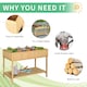 image 7 of Outsunny Wooden Herb Planter Stand 8 Cubes Bottom Shelf Raised Bed Natural
