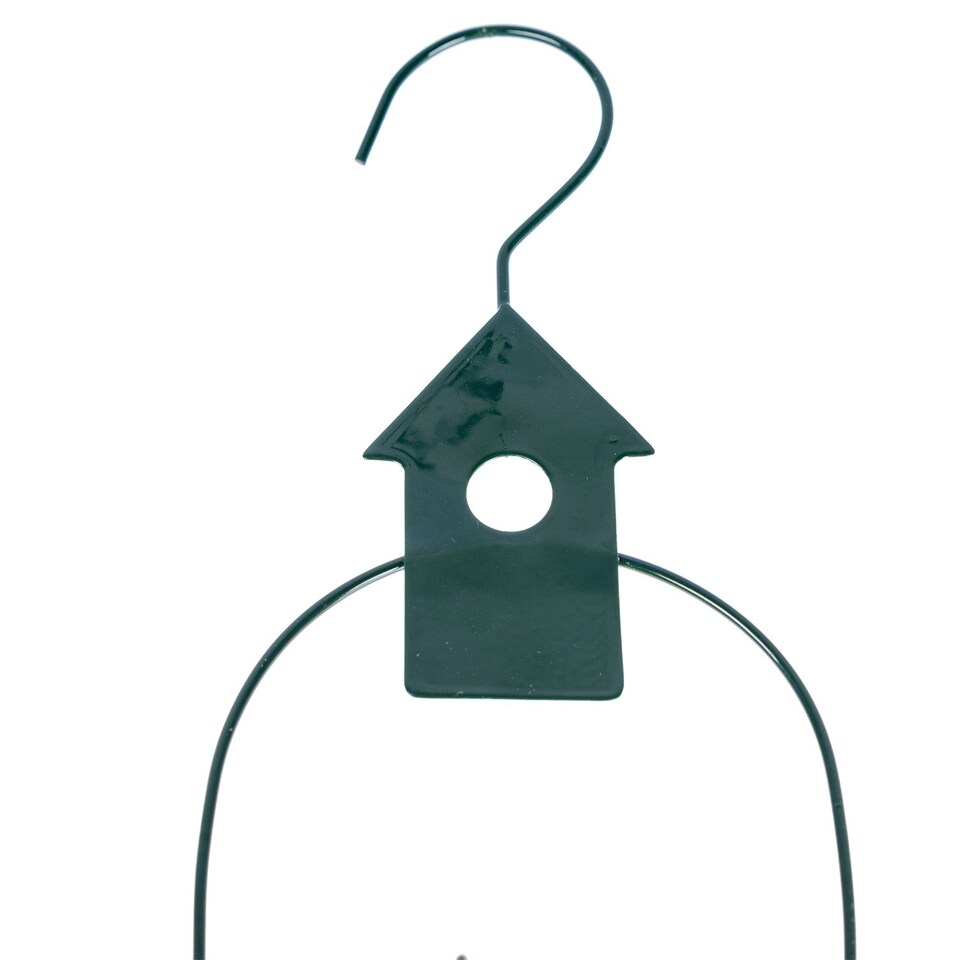 image 1 of Homescapes Metal Hanging Bird Feeder with Bird Decoration, Bird House