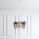 image 3 of Onega 3-Light Chrome Smoked Glass Pendant Ceiling Light