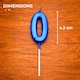 image 3 of Blue 0 Number Candle Birthday Anniversary Party Cake Decorations Topper | Blue