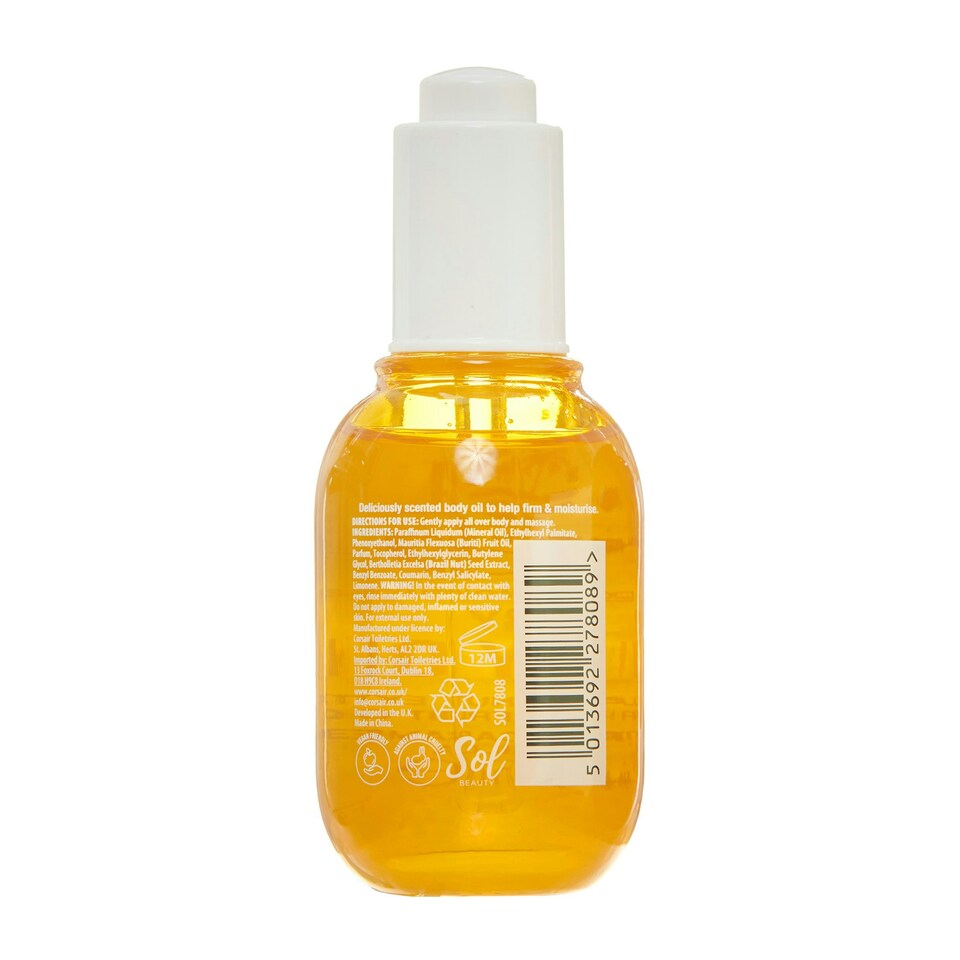 image 1 of Sol Beauty Dry Body Oil Caramel Vanilla Scent 45ml