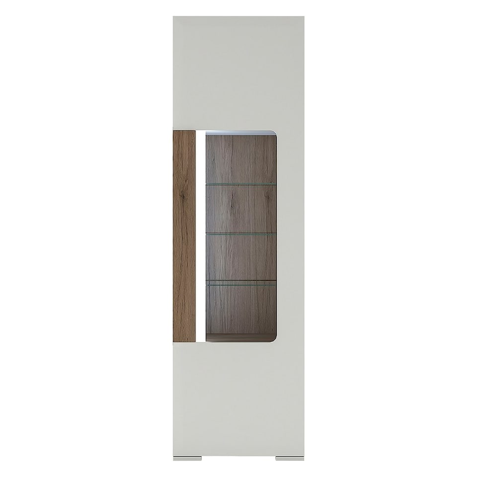 image 1 of Toronto Tall Narrow Glazed Display Cabinet with Internal Shelves (inc. Plexi Lighting)