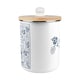 image 8 of Oak Leaves & Berries Compost Caddy - Metal 2L Blue Decorative Kitchen Food Waste Bin