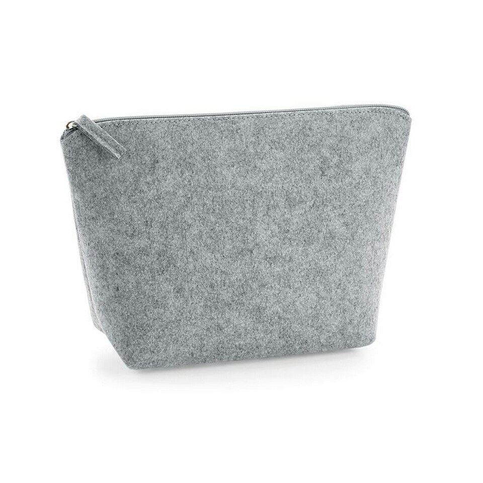 image 1 of Bagbase Felt Accessory Bag - Grey Melange - 12.5cm x 6cm x 16cm