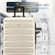 image 2 of Flight Knight 25" 4 Wheel ABS Hard Case Medium Suitcase 100+ Airlines Approved - easyJet, British Airways, Ryanair, Jet2, Emirates & Many More - Check-in | Cream | Cream/Black | Medium