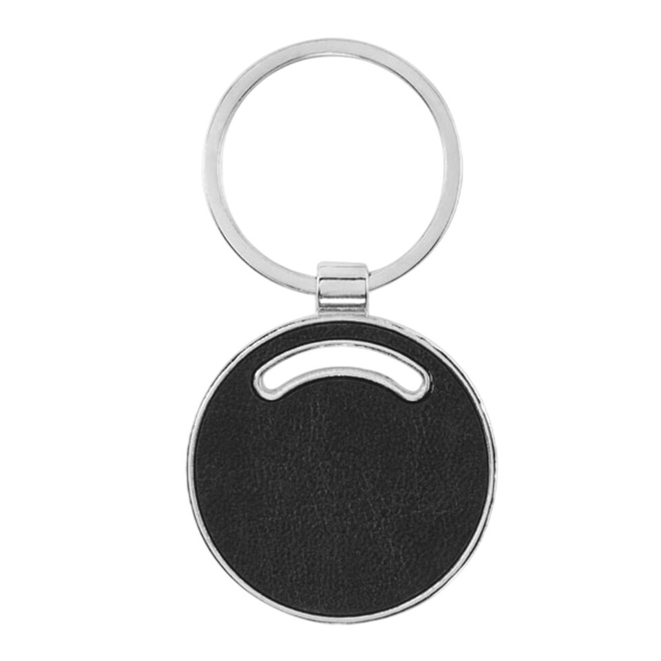 image 1 of MidOcean Lircle Round Keyring - Black - One Size
