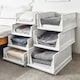 image 2 of Living and Home Foldable Plastic Storage Drawer Basket 27L - Off White