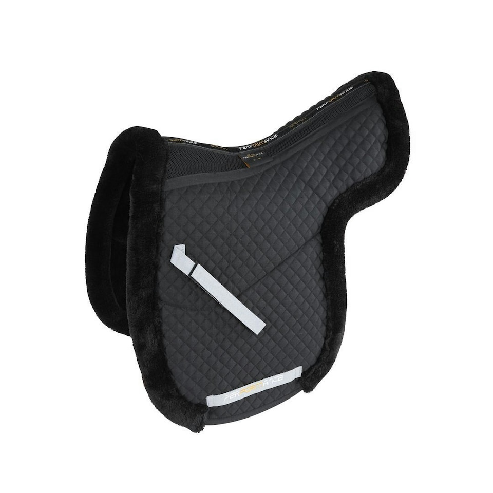Performance Lined Horse Numnah - Black - 15in - 16.5in