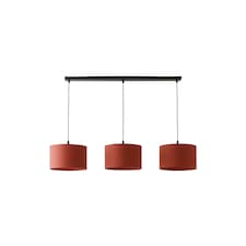 ValueLights Shaw Matte Black 3 Drop Bar Rust Shades and Bulbs