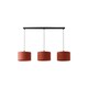 image 1 of ValueLights Shaw Matte Black 3 Drop Bar Rust Shades and Bulbs