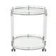 image 2 of Interiors by Premier Oval Mirrored Trolley Silver