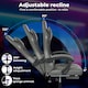 image 5 of Levede Office Desk Chair PU Gaming Recliner Adjustable Height Swivel | Grey | Grey | One Size