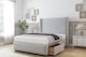 image 3 of Sloomy Stratford Silver Plush Divan Bed With Mattress No Drawers With 54" Wingback Headboard & 12" Matching Footboard 5' King | Silver | Silver | King | 1