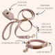 image 2 of Luxury Pink Tweed Dog Walking Set - 3 Piece