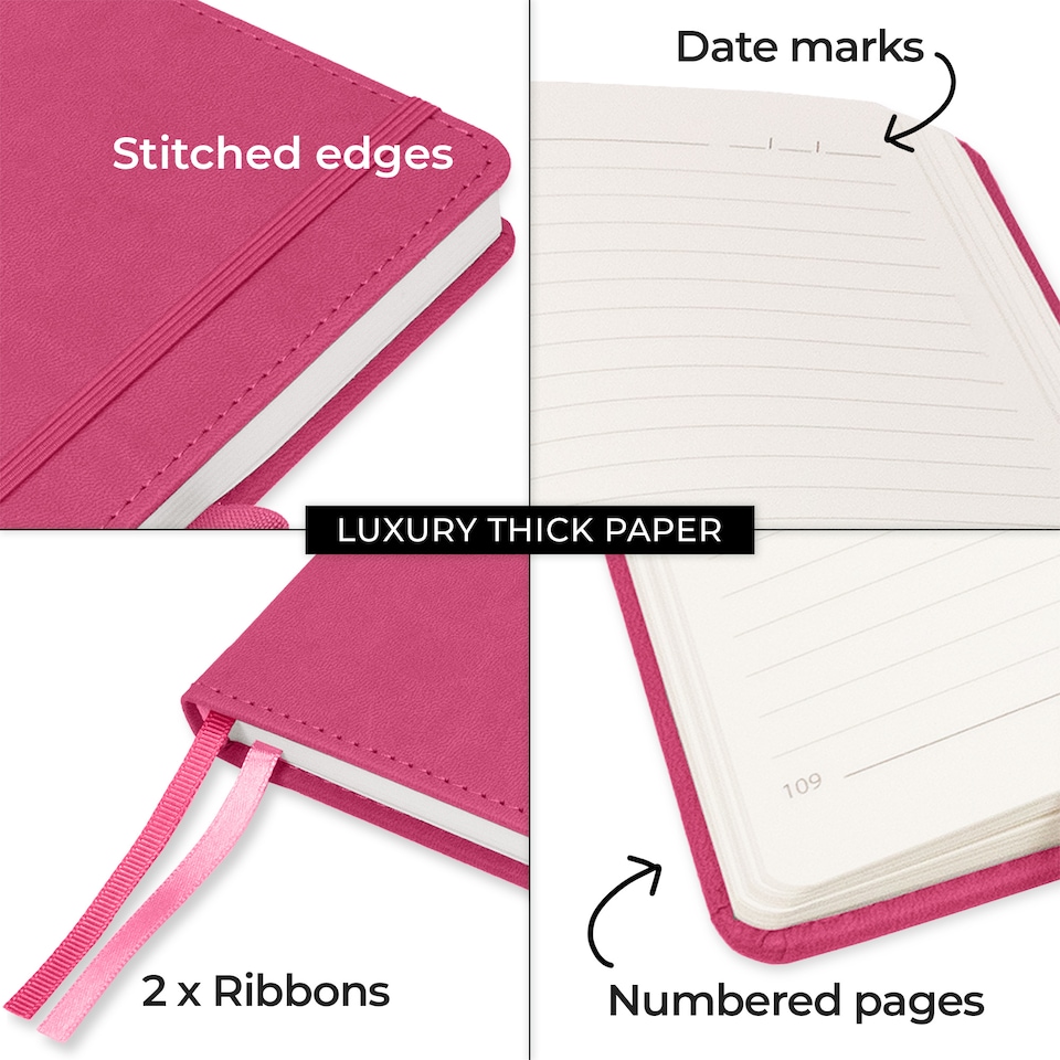 image 1 of Notes London A5 Italian Styled Moretti Notebook Pink