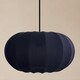 image 4 of CGC Lila Navy Oval Ribbed Stretch Cotton Lampshade
