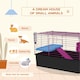 image 3 of PawHut Small Animal Cage, Rabbit Guinea Pig Hutch, Pet Playhouse