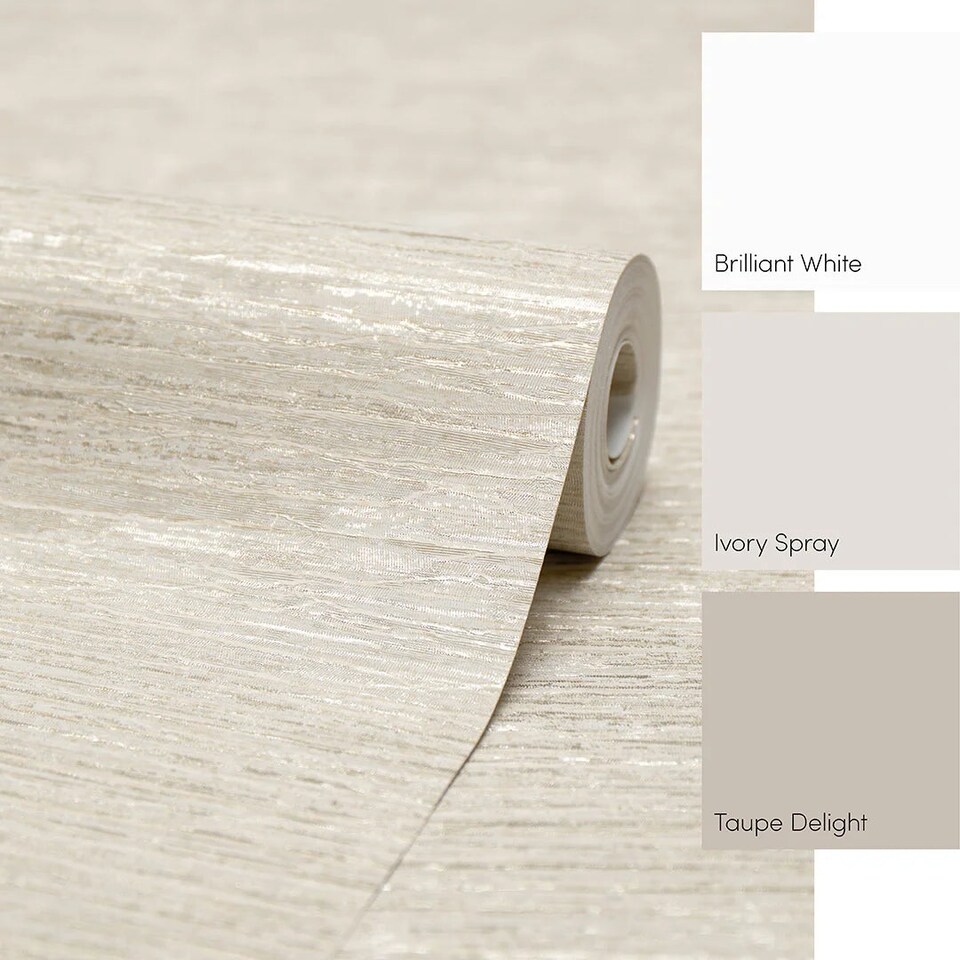 image 1 of Sahara Metallic Wallpaper in Griege with Metallic Silver | Cream | Griege with Metallic Silver | 53cm x 10m