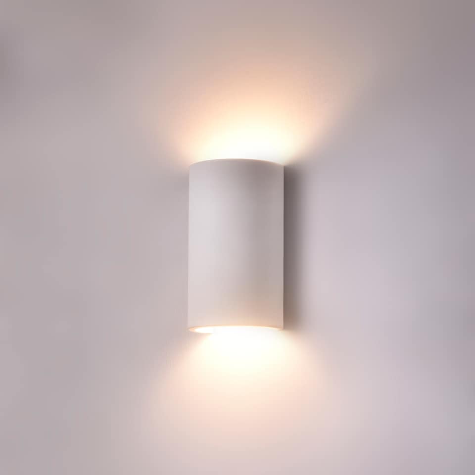 image 1 of Set of 2 Evie - White Plaster G9 Wall Lights