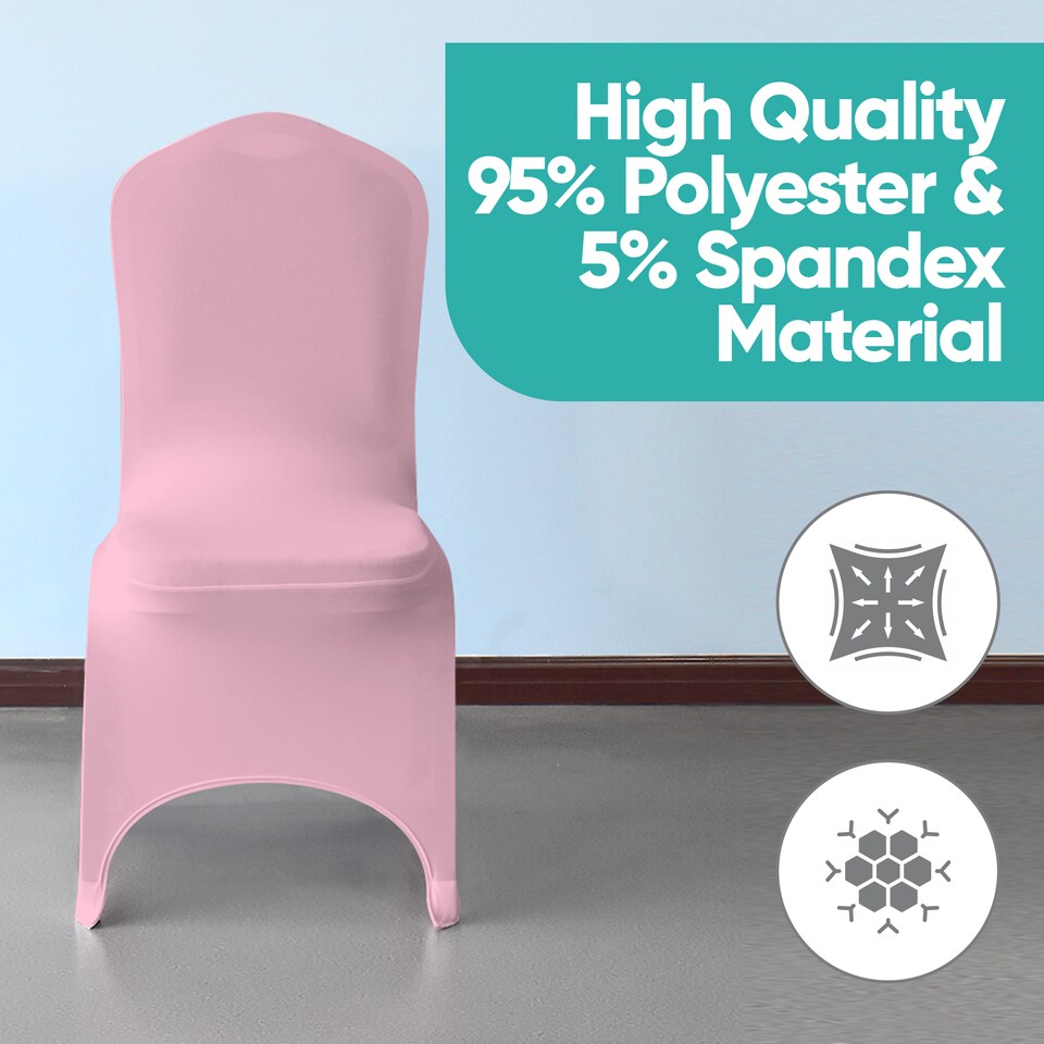 image 1 of Chair Cover Spandex Polyester Stretch Fabric Dining Slipcovers