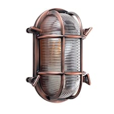 ValueLights Bow Nautical Copper Bulkhead Light and Bulb