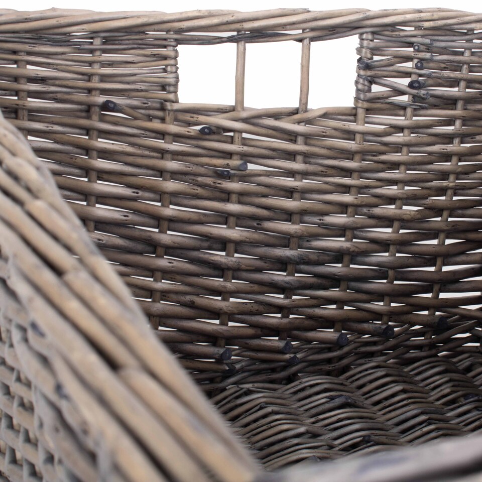 image 1 of Jumbo Antique Wash Unlined Storage Basket | Brown | Brown | XL