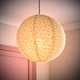 image 3 of ValueLights Annie Ditsy Floral Natural Fabric Globe Ball Ceiling Lamp Shade