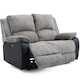 image 2 of Postana 2 Seater Electric High Back Jumbo Cord Fabric Recliner Sofa (Grey)