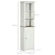 image 7 of kleankin Tall Bathroom Cabinet Storage Cupboard with Door, Adjustable Shelves
